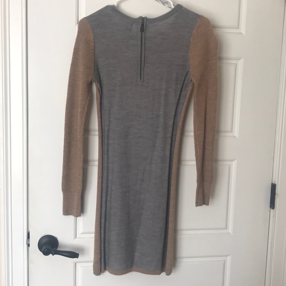 Tan/grey sweater dress - Picture 2 of 3
